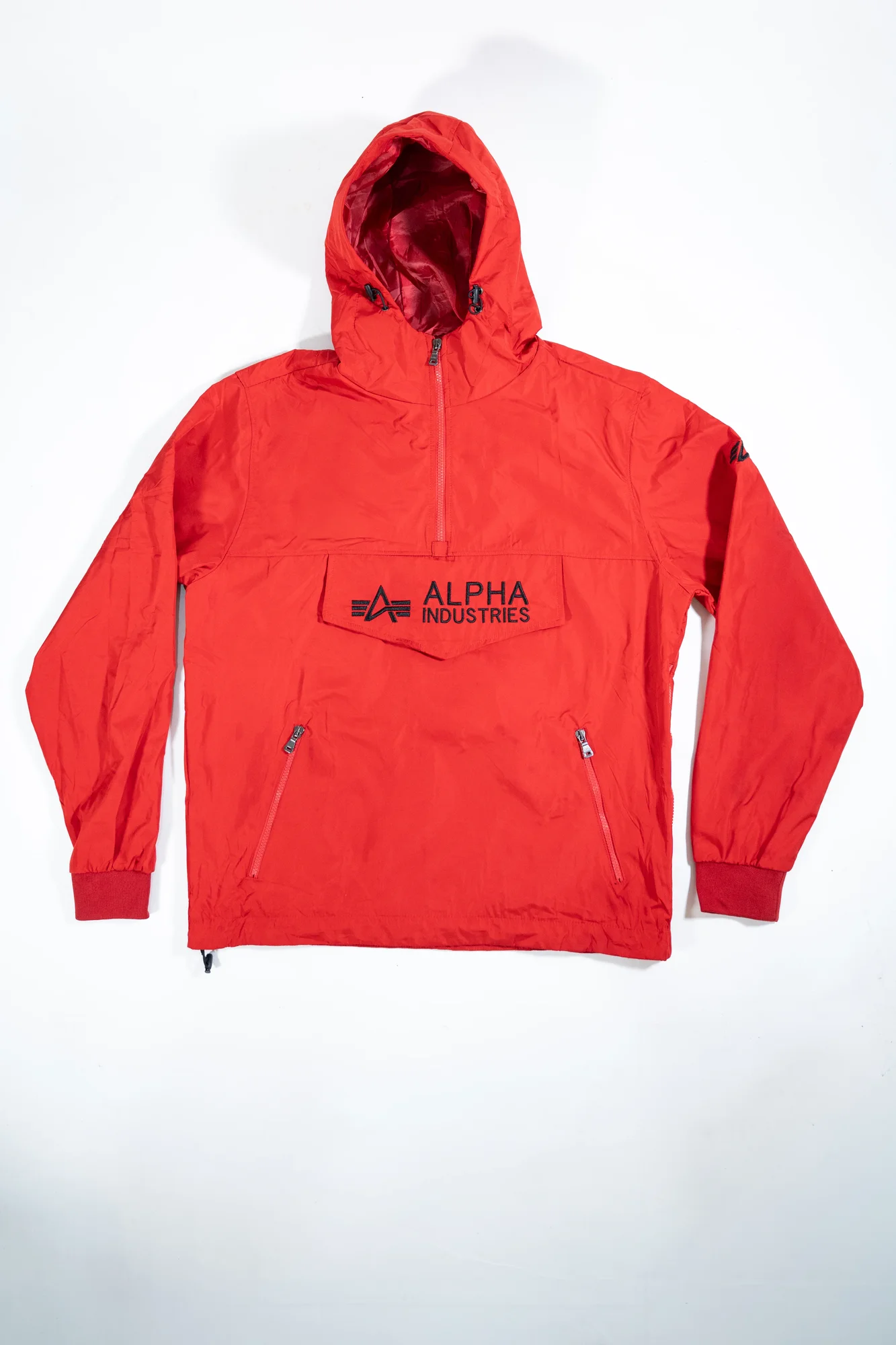 Alpha Industries – Red Hooded Anorak Jacket - Image 7