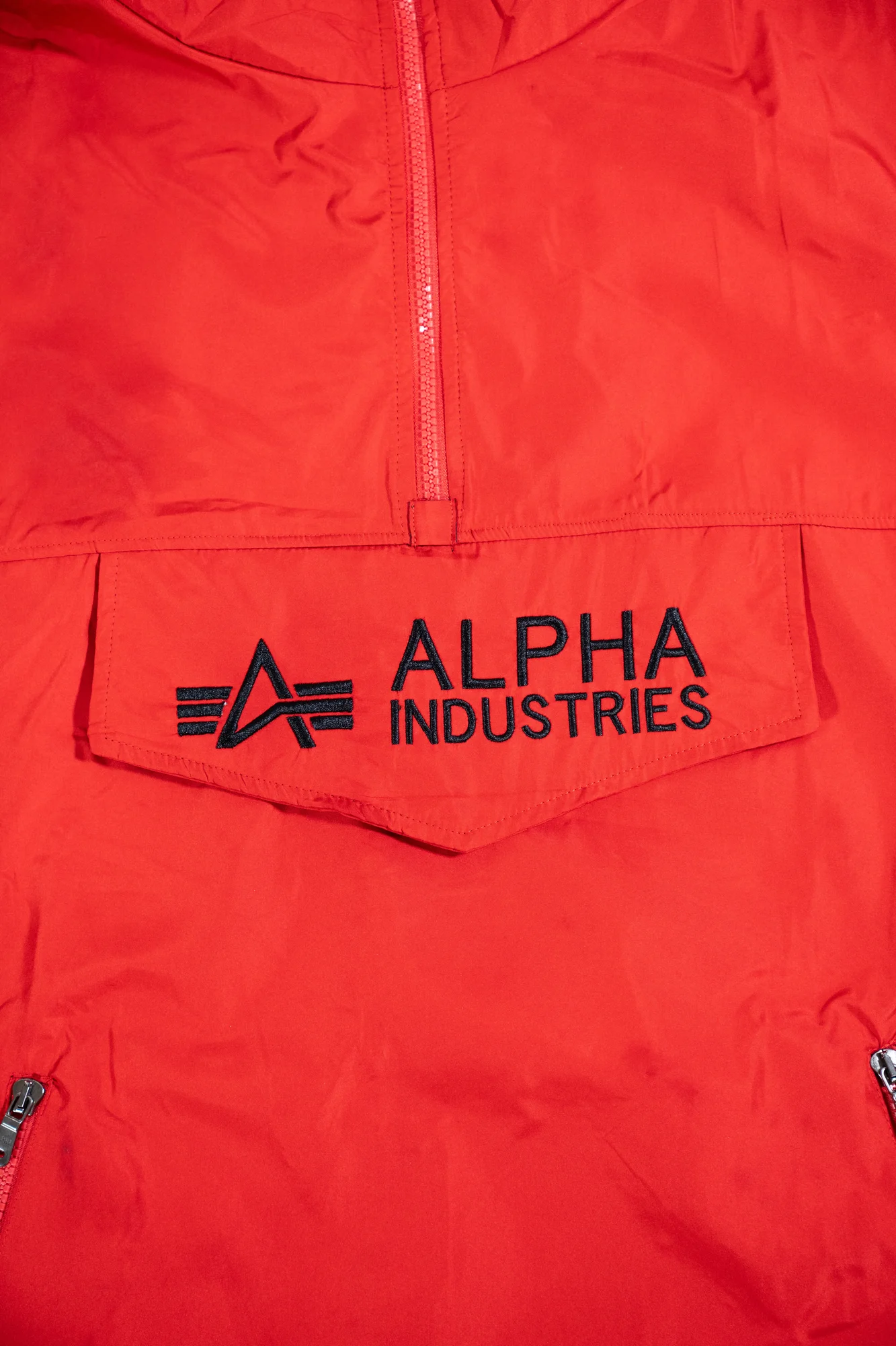 Alpha Industries – Red Hooded Anorak Jacket - Image 3