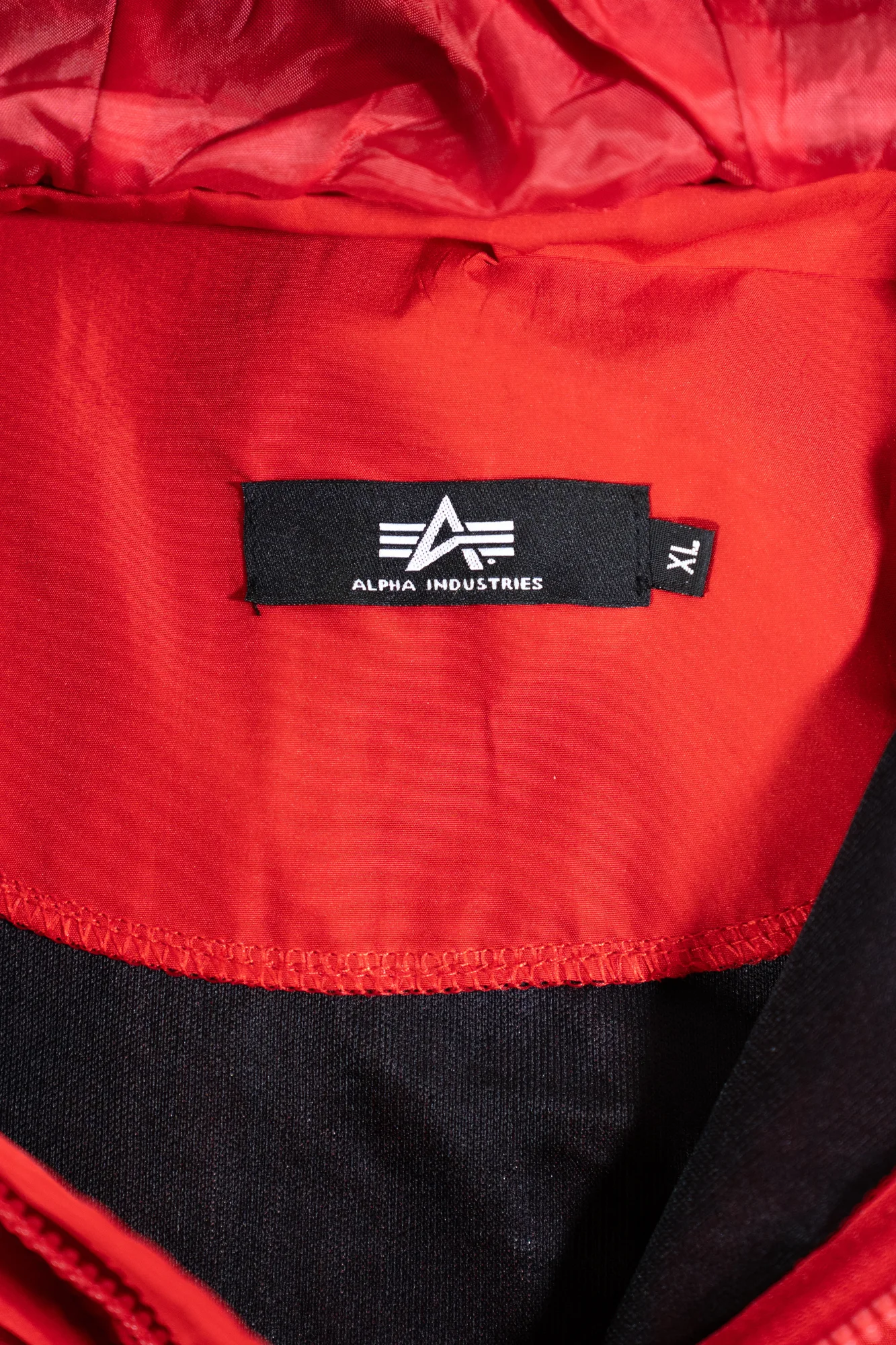 Alpha Industries – Red Hooded Anorak Jacket - Image 2