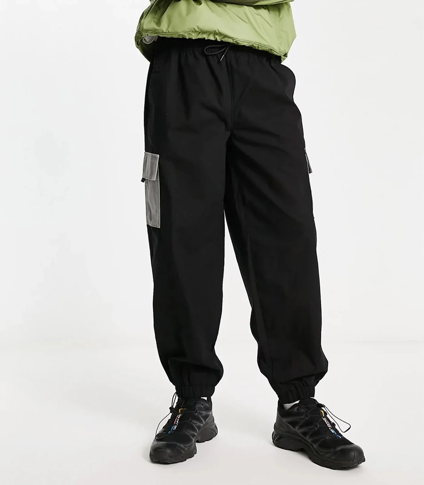 ASOS Relaxed Fit Two-Tone Cargo Pants - Image 2