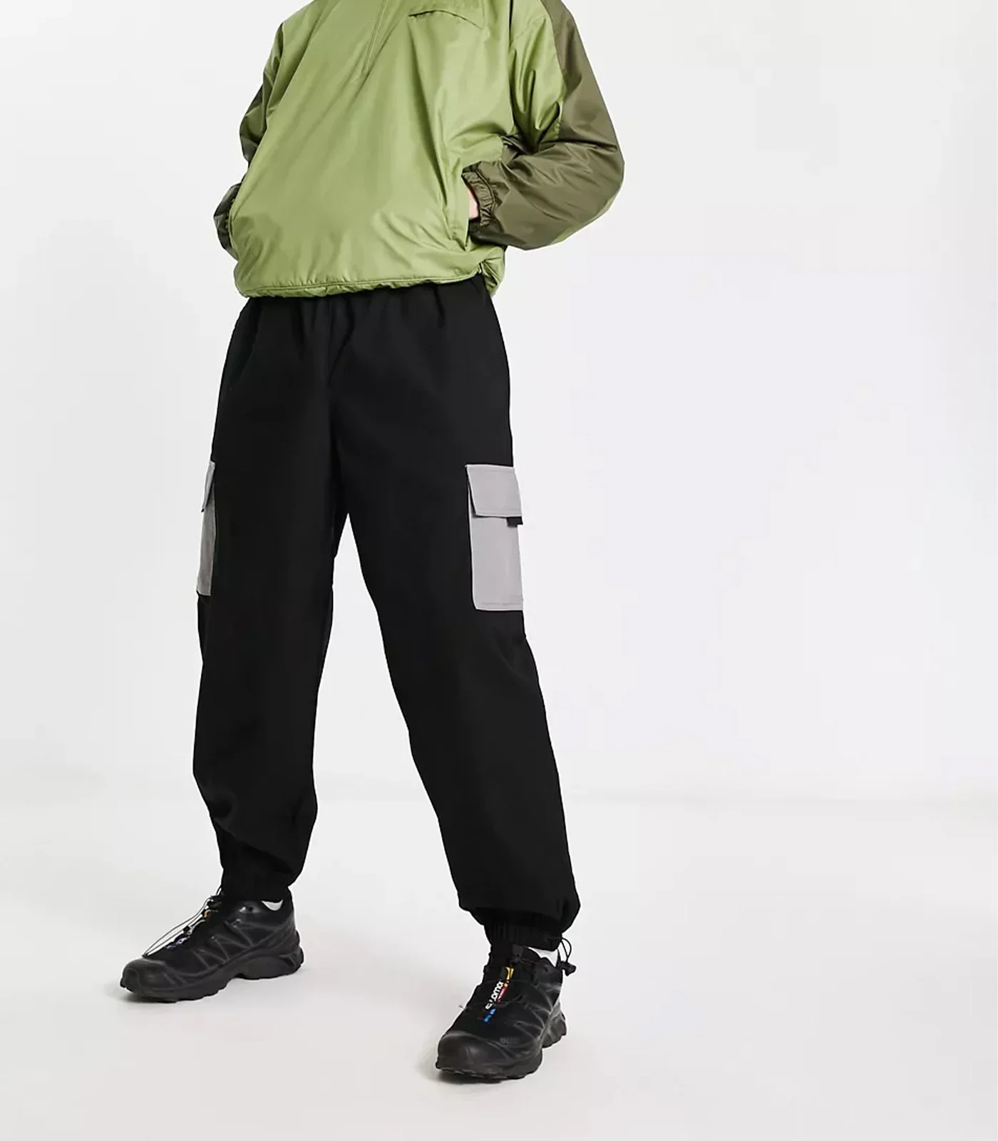 ASOS Relaxed Fit Two-Tone Cargo Pants - Image 3