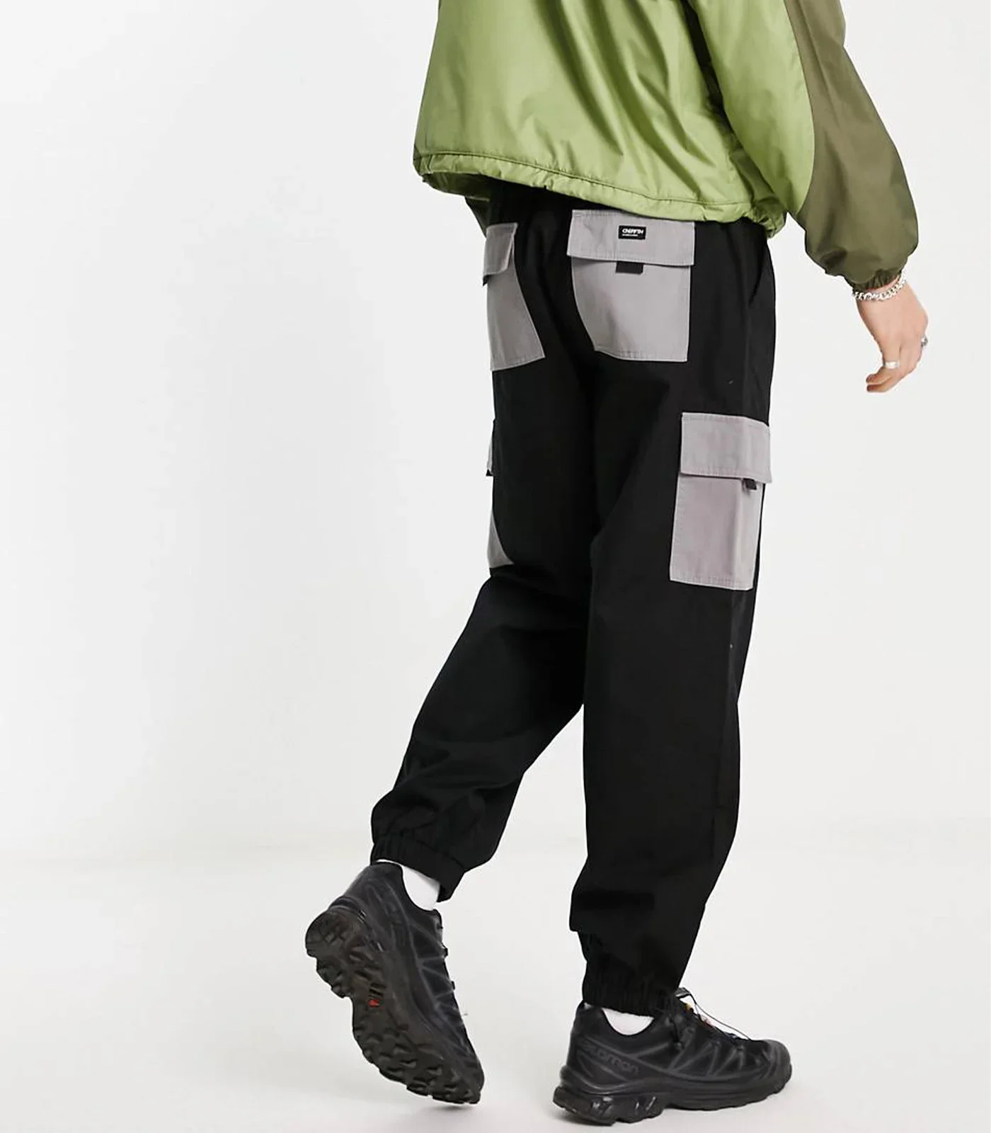 ASOS Relaxed Fit Two-Tone Cargo Pants - Image 4