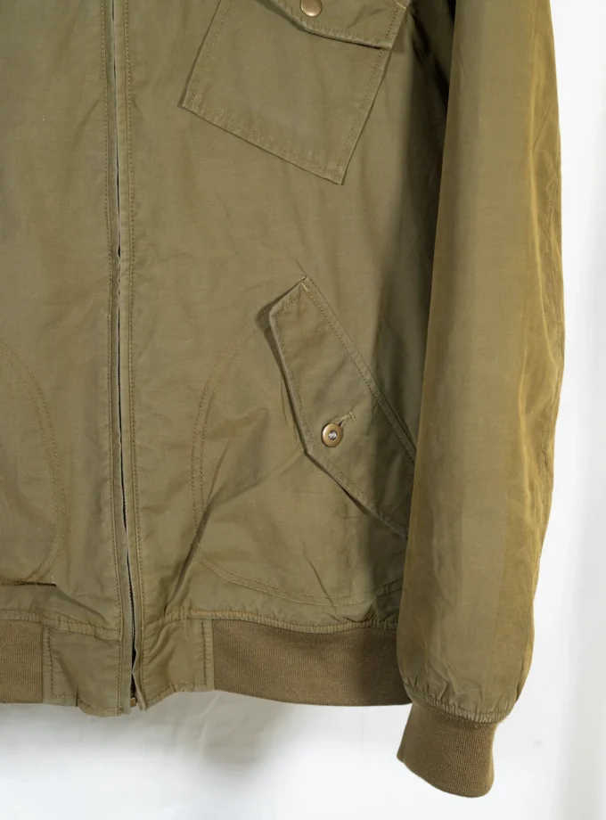 Celio – Olive Green Hooded Jacket with Sherpa Lining