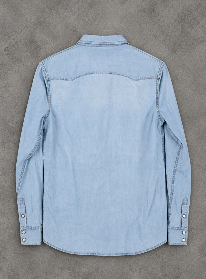 Zara – Light Blue Denim Western Shirt