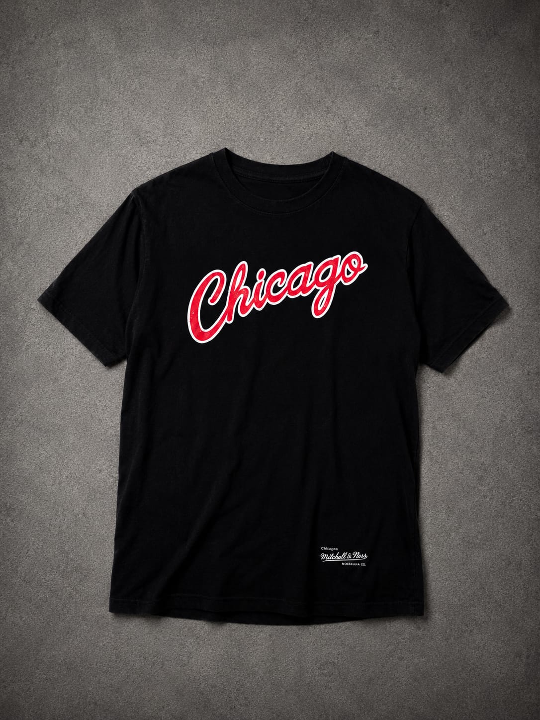 Mitchell & Ness Chicago Script T-Shirt – Black