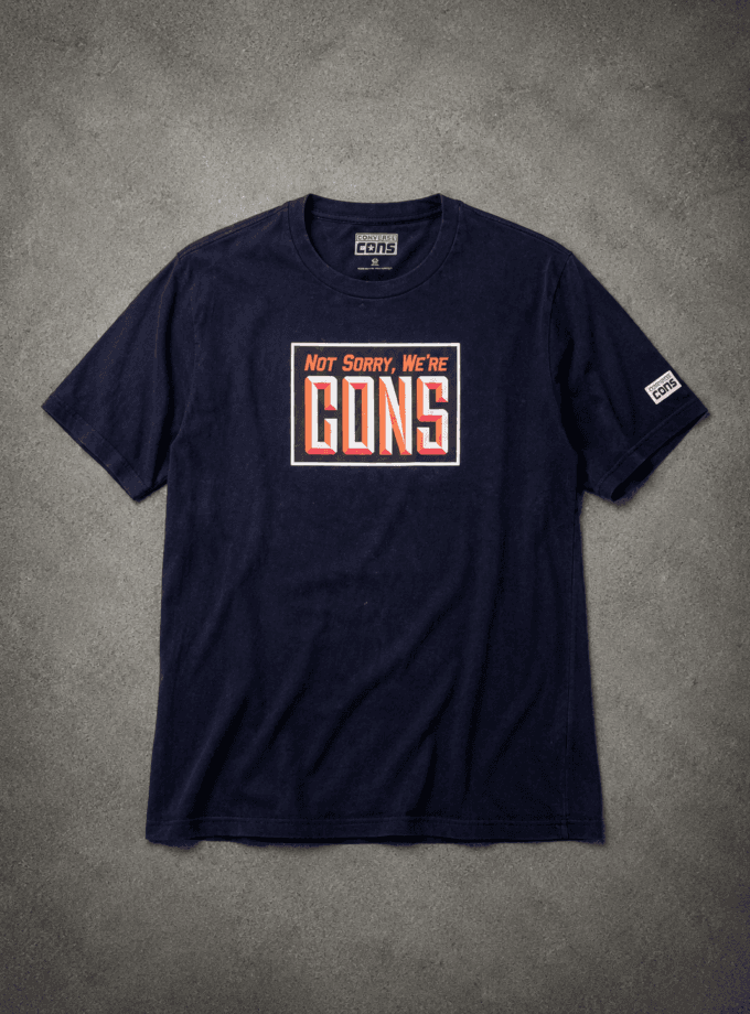 Converse CONS “Not Sorry, We’re CONS” Graphic T-Shirt – Navy