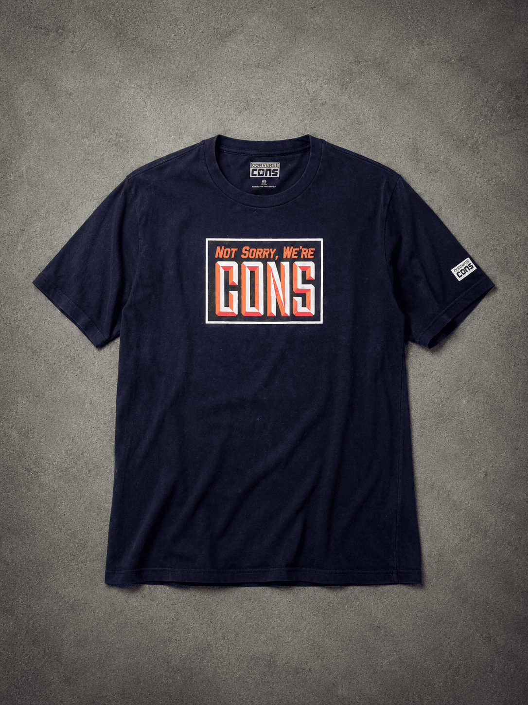 Converse CONS “Not Sorry, We’re CONS” Graphic T-Shirt – Navy