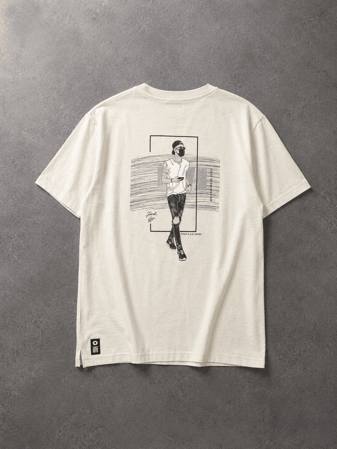 Vintage Streetwear Graphic T-Shirt – Cream