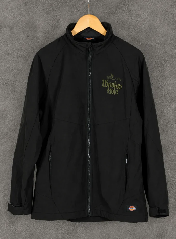 Dickies black technical jacket with Monkey Hole graphic size S