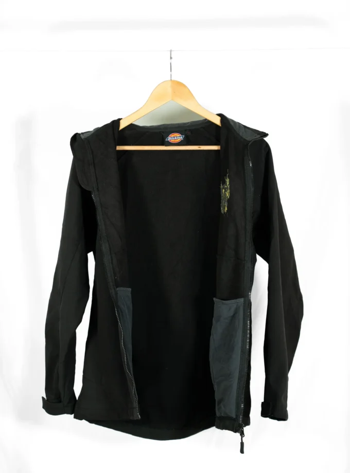 Dickies – Black Full-Zip Technical Jacket with Monkey Hole Graphic