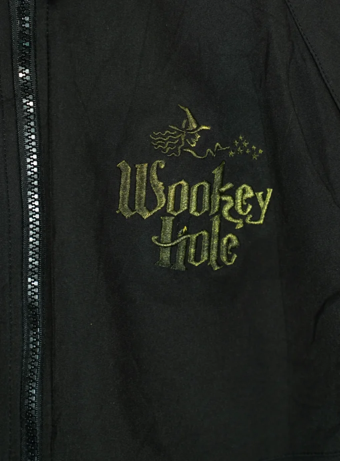 Dickies – Black Full-Zip Technical Jacket with Monkey Hole Graphic