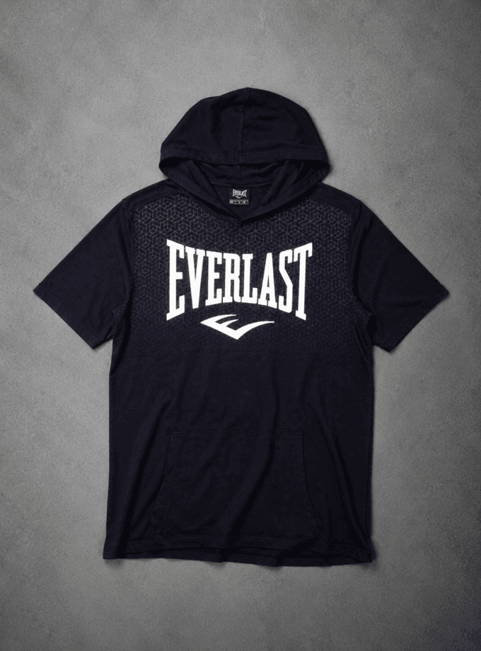 Everlast Graphic Short-Sleeve Hoodie – Black