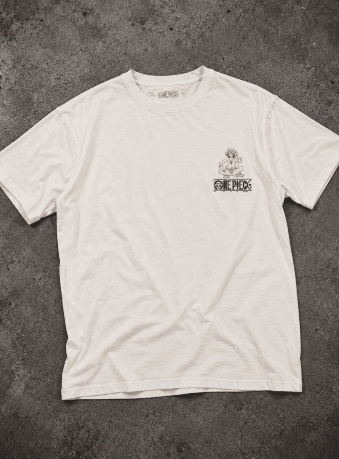 One Piece Luffy Cream Graphic T-Shirt