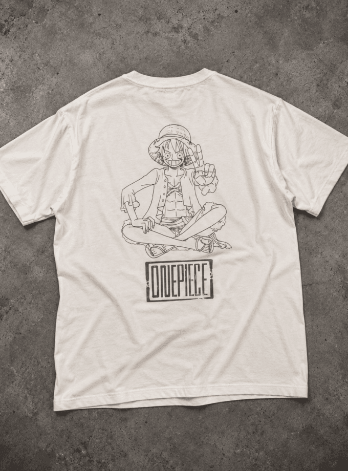 One Piece Luffy Cream Graphic T-Shirt