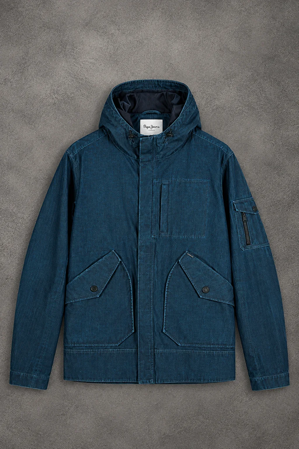 Pepe Jeans London dark indigo water-repellent field jacket size L