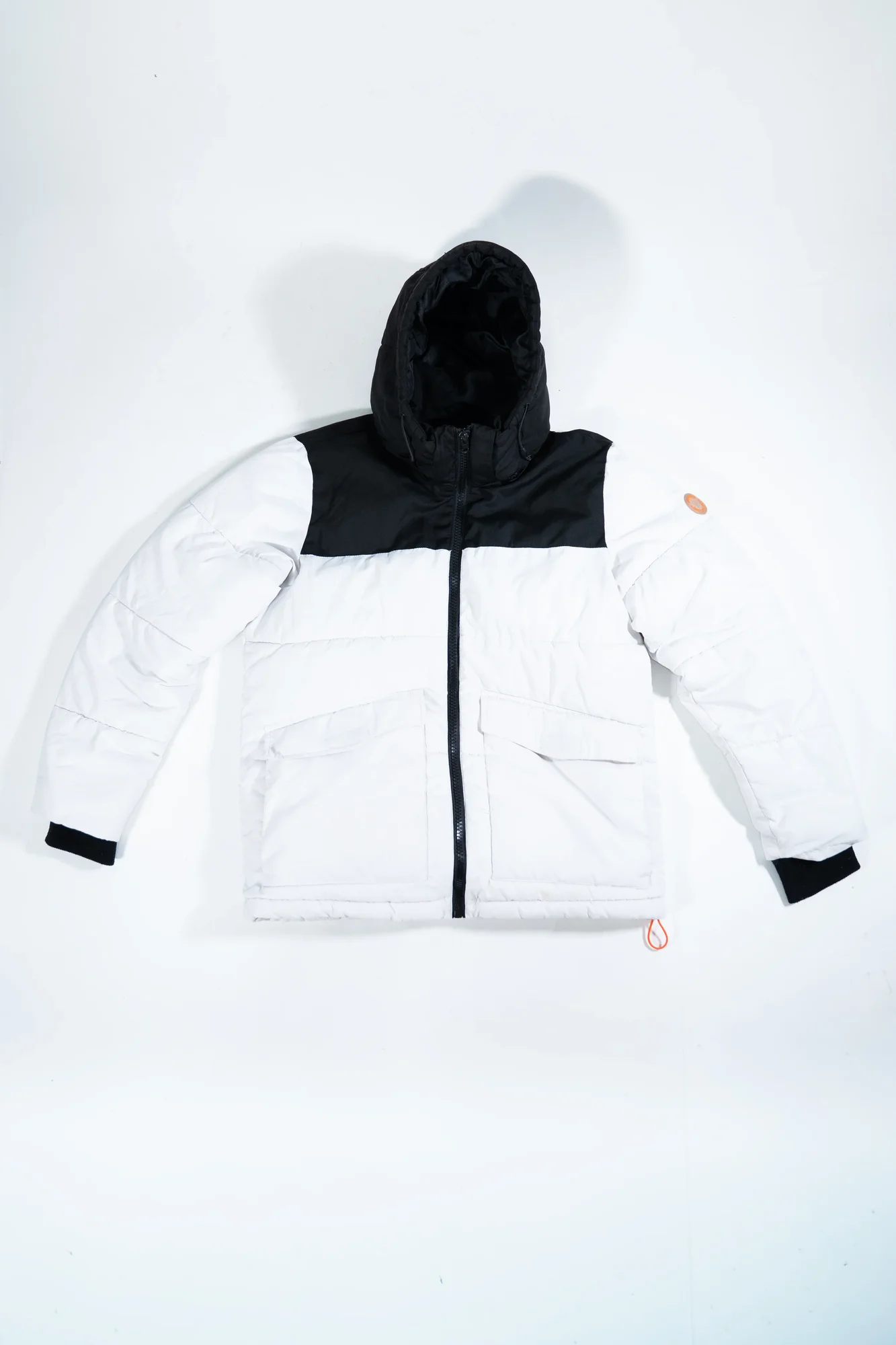 Bershka – Black & White Hooded Puffer Jacket - Image 7