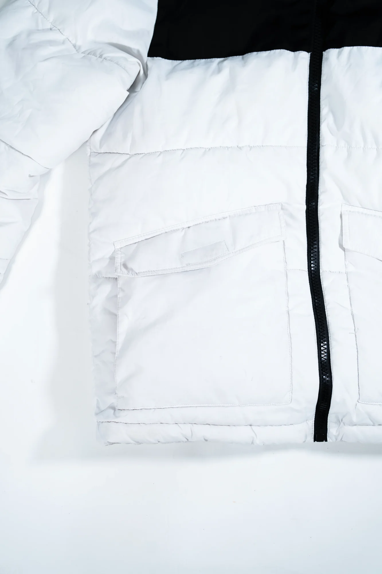 Bershka – Black & White Hooded Puffer Jacket - Image 5
