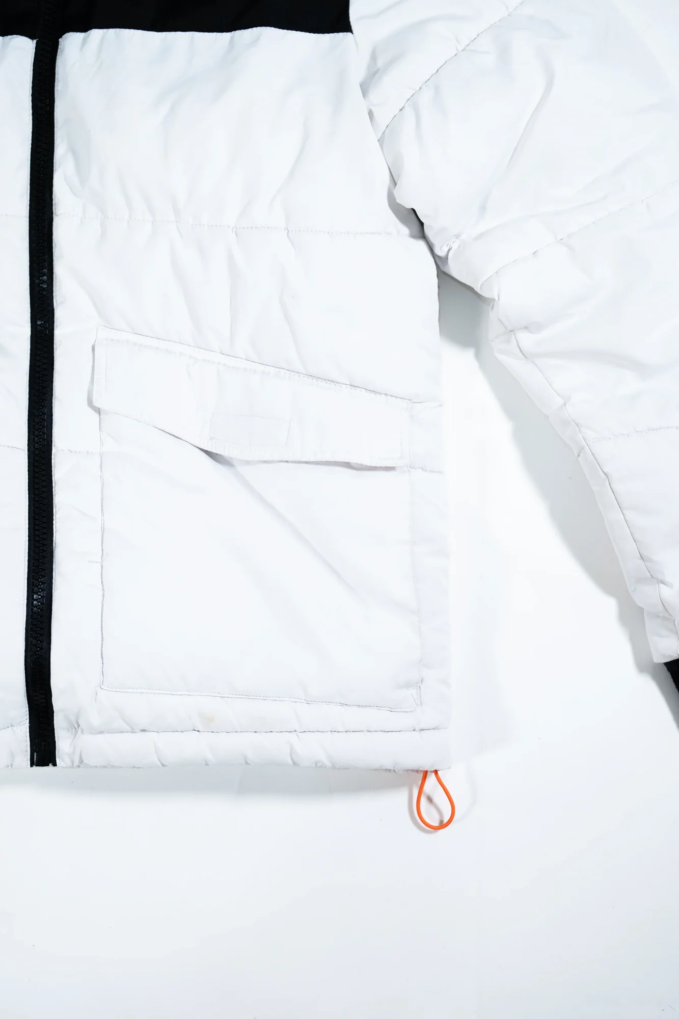 Bershka – Black & White Hooded Puffer Jacket - Image 4