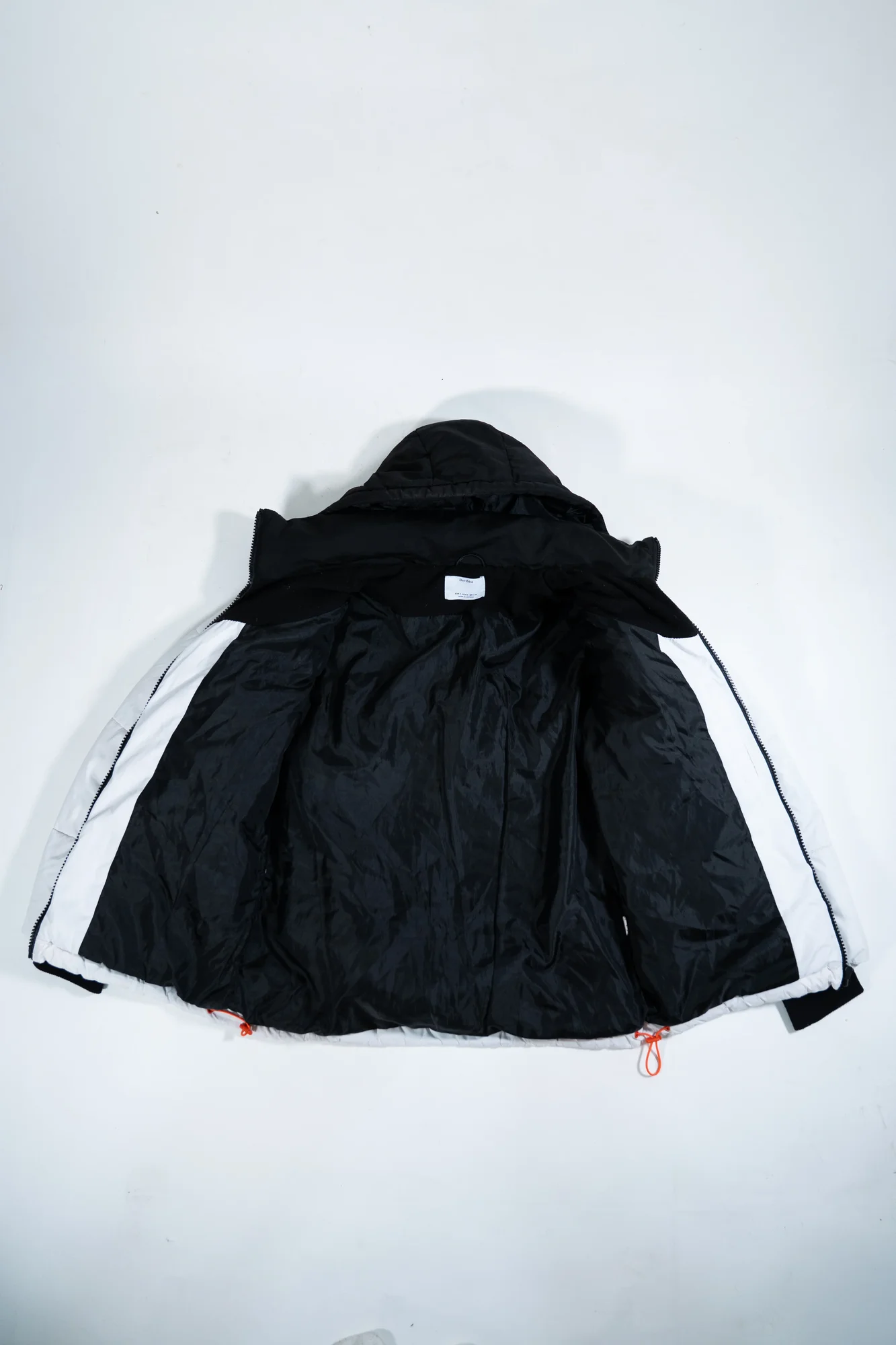 Bershka – Black & White Hooded Puffer Jacket - Image 6