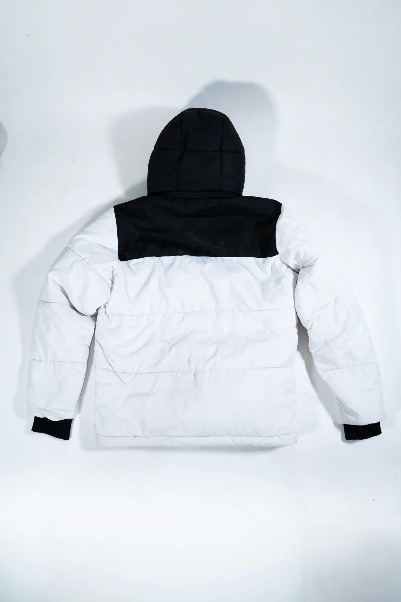 Bershka – Black & White Hooded Puffer Jacket - Image 8