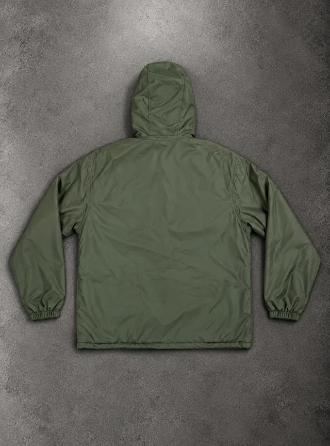 Olive Green – Hooded Half-Zip Anorak Jacket