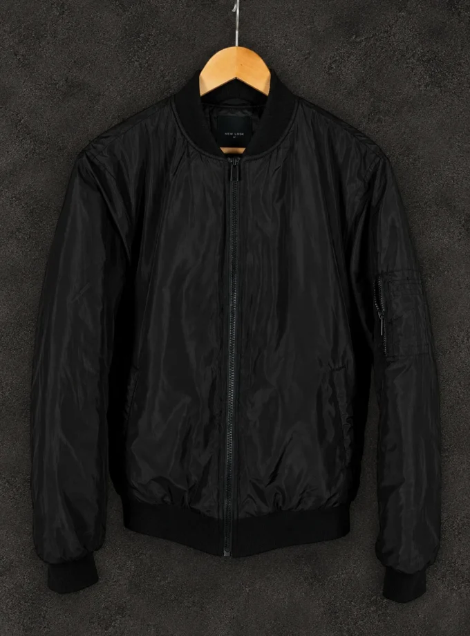 New Look Men black lightweight bomber jacket size S