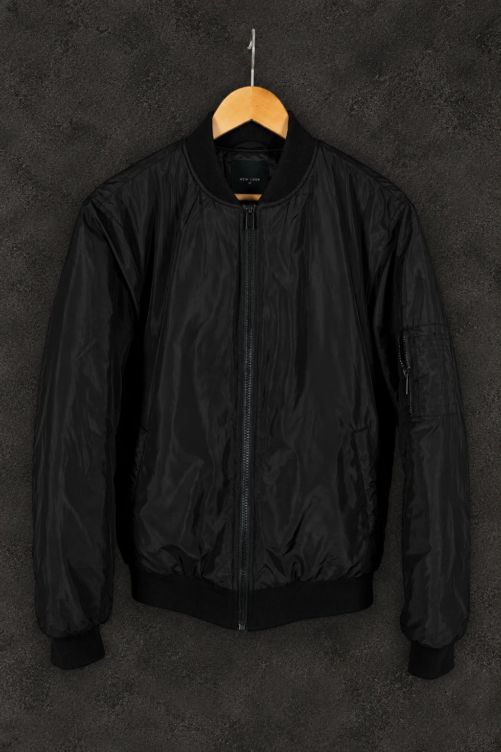 New Look Men black lightweight bomber jacket size S