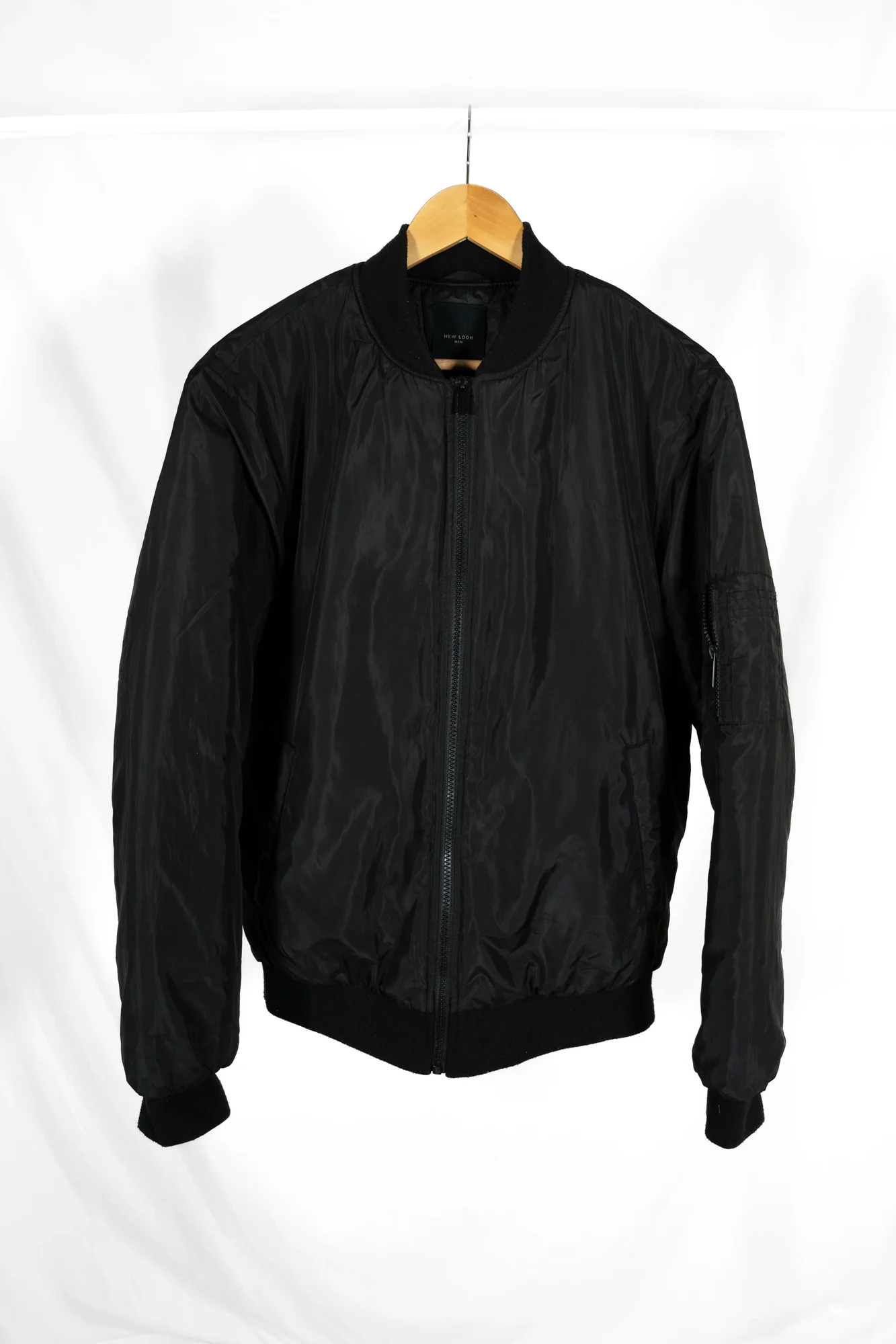 New Look Men – Black Lightweight Bomber Jacket - Image 6