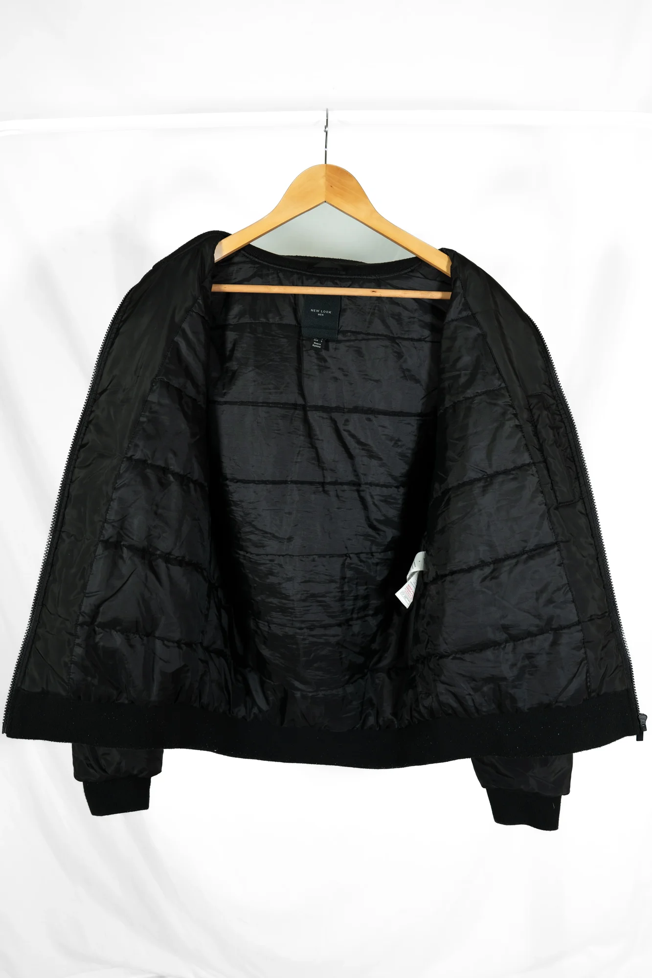 New Look Men – Black Lightweight Bomber Jacket - Image 3