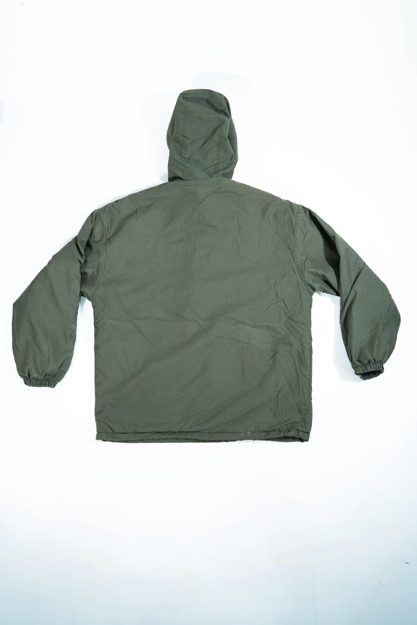 Olive Green – Hooded Half-Zip Anorak Jacket - Image 5