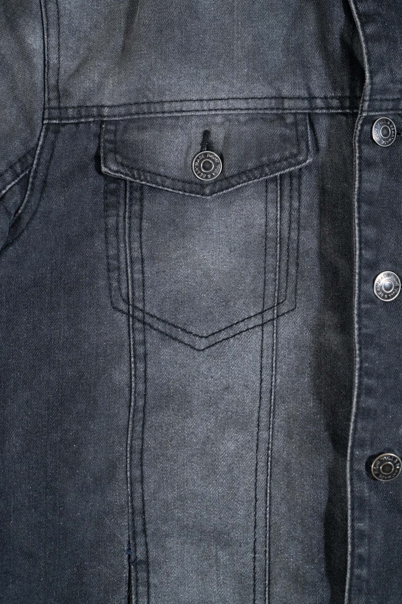 Pull&Bear – Black Denim Jacket with Sherpa Collar - Image 4