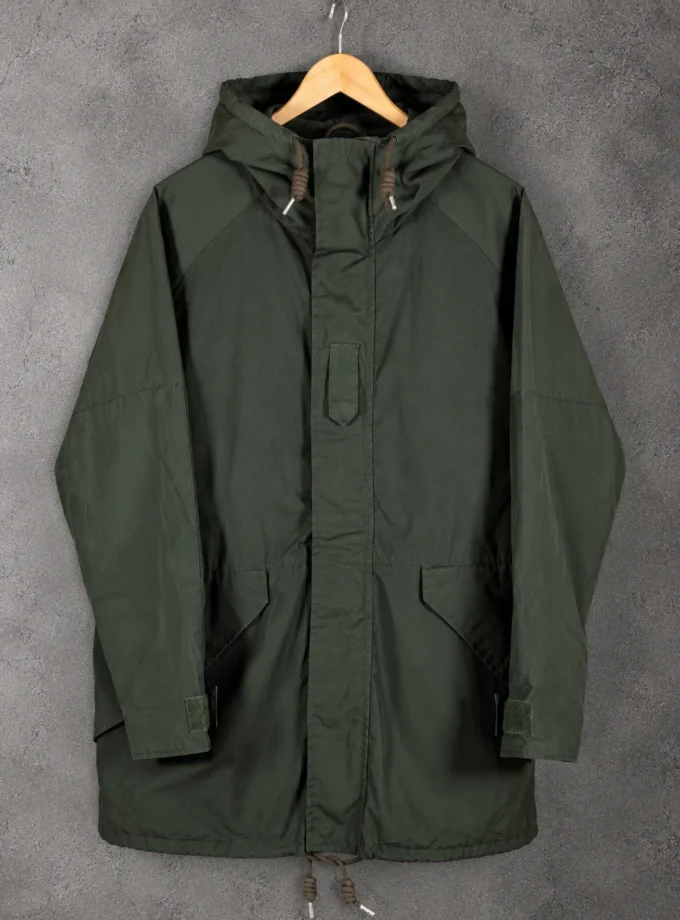 Pull&Bear olive green hooded utility parka size L
