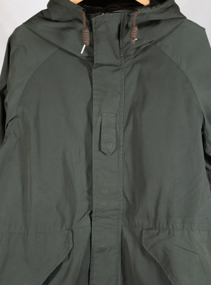 Pull&Bear – Olive Green Hooded Utility Parka