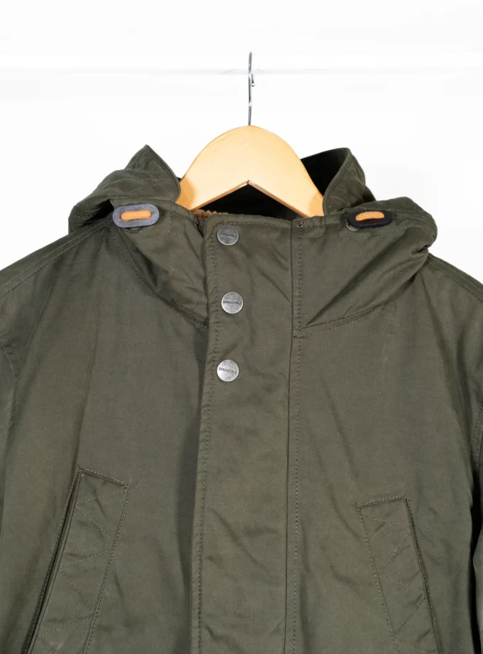 Springfield – Olive Green Hooded Parka Jacket