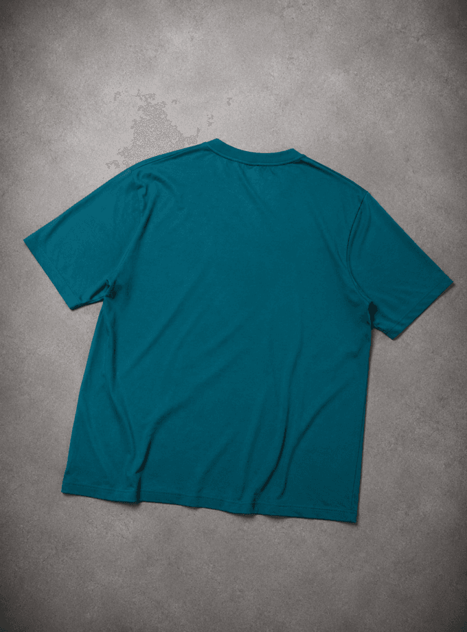 Bershka - Santa Monica Ocean Ave Green V-Neck T-Shirt