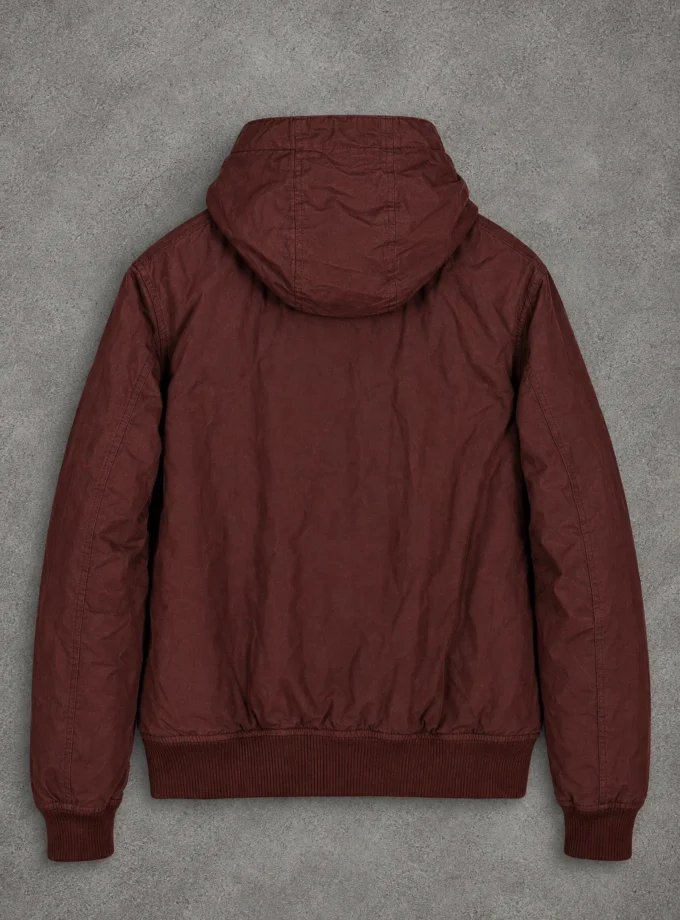 Cedar Wood State – Burgundy Hooded Jacket