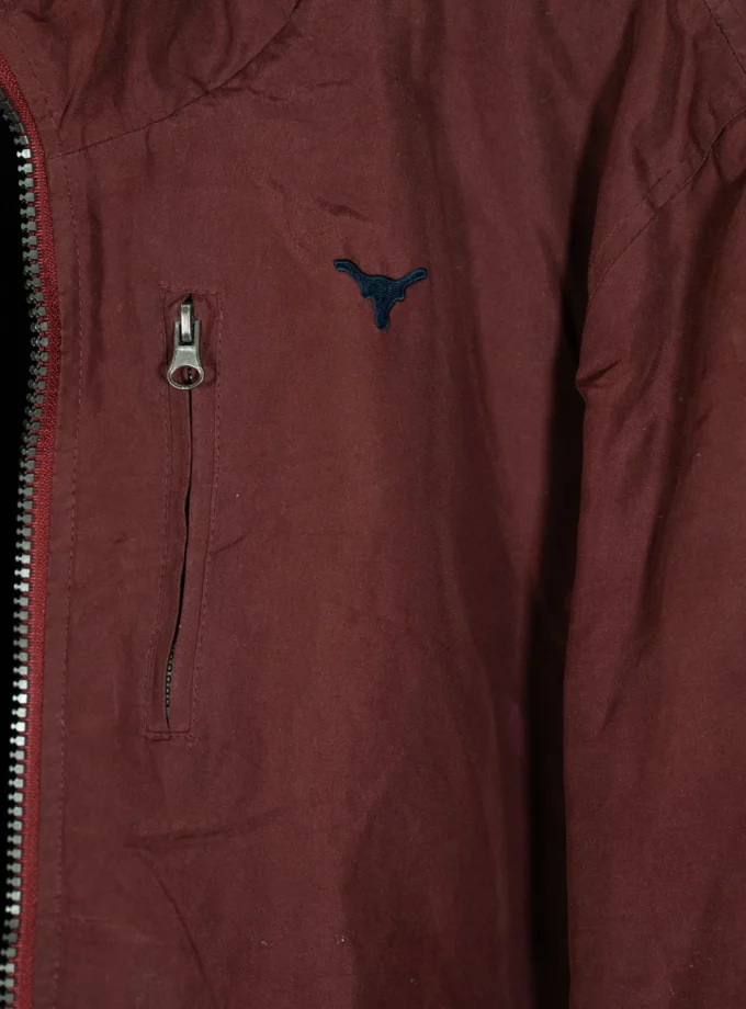 Cedar Wood State – Burgundy Hooded Jacket