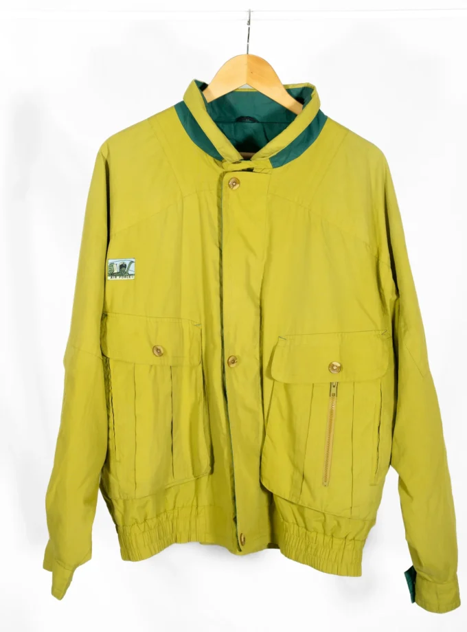 Casualwear – Vintage 90s Lime Green & Teal Windbreaker Jacket
