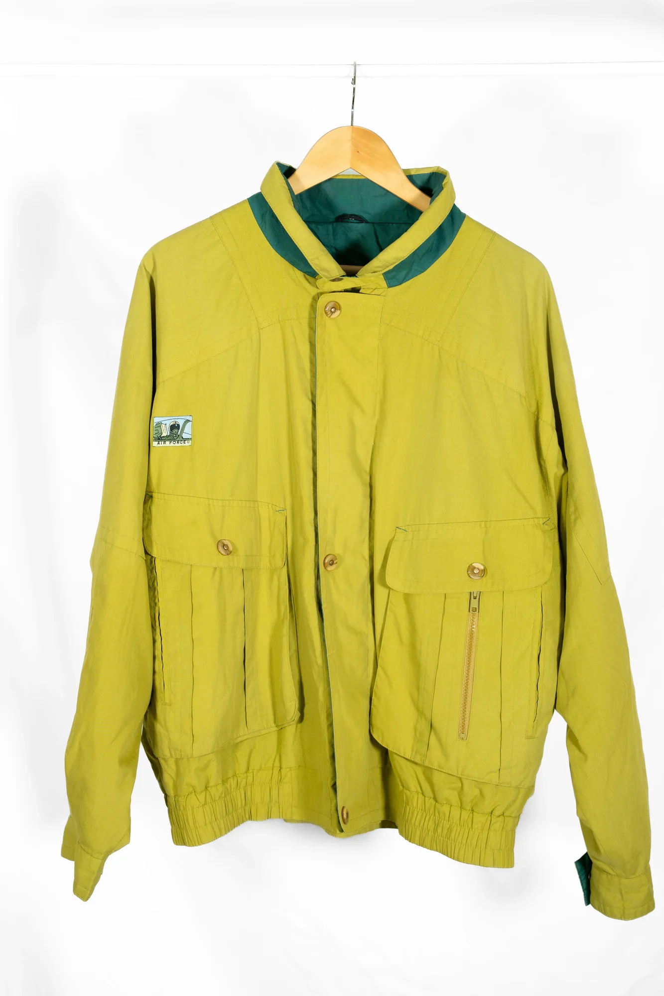 Casualwear – Vintage 90s Lime Green & Teal Windbreaker Jacket - Image 9
