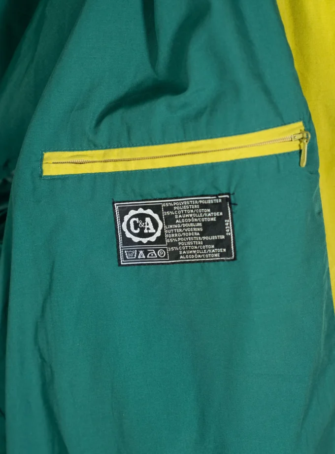 Casualwear – Vintage 90s Lime Green & Teal Windbreaker Jacket
