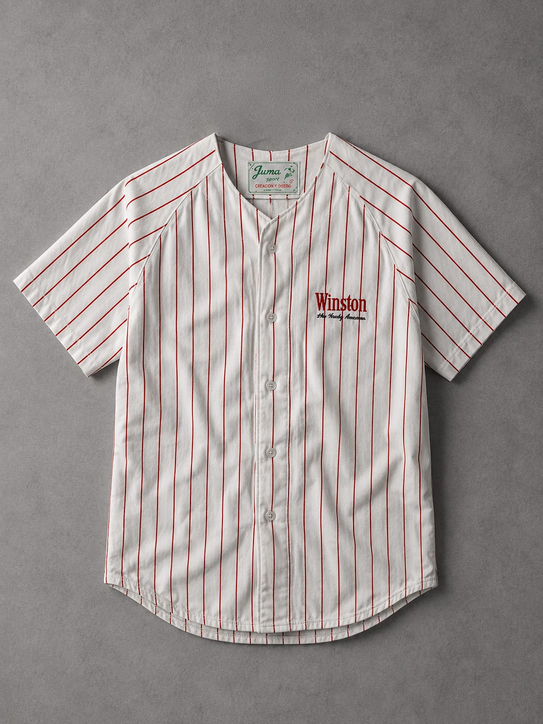 Winston Vintage Baseball Jersey – White & Red